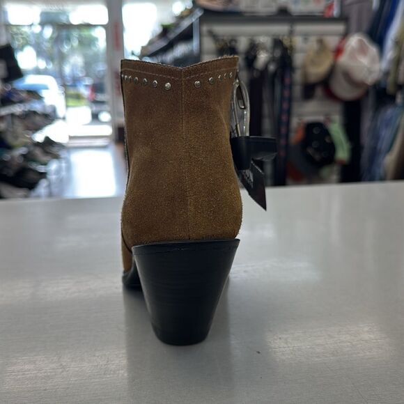 Celine Brown Suede Ankle Boots - Picture 4 of 9